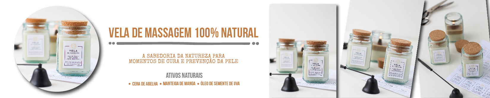 Vela de Massagem 100% Natural