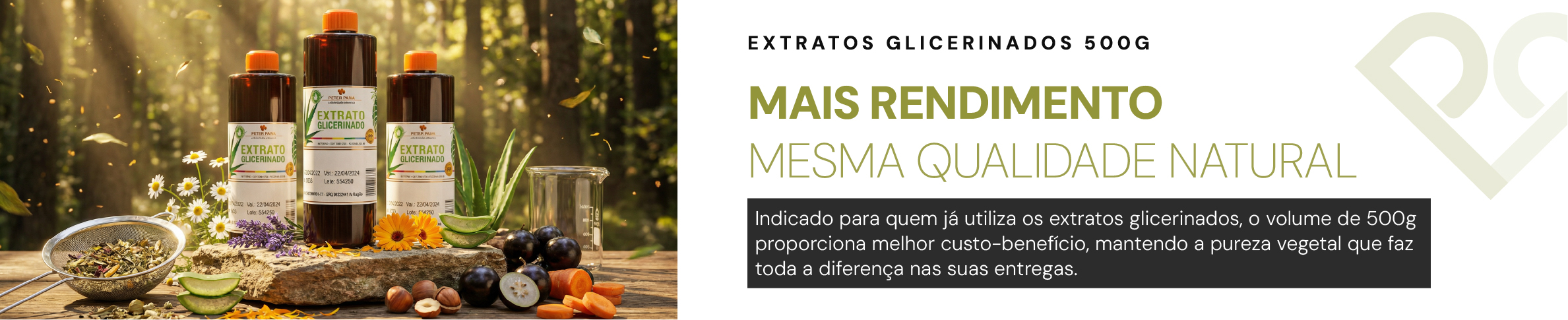 EXTRATOS GLICERINADOS 500g