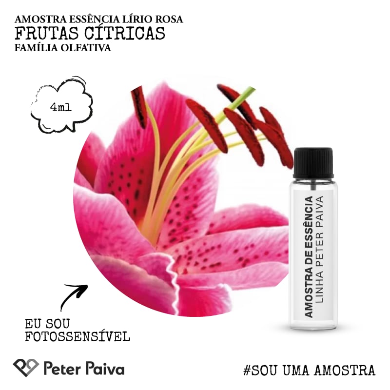 Amostra Essência Lírio Rosa | Armazém Peter Paiva