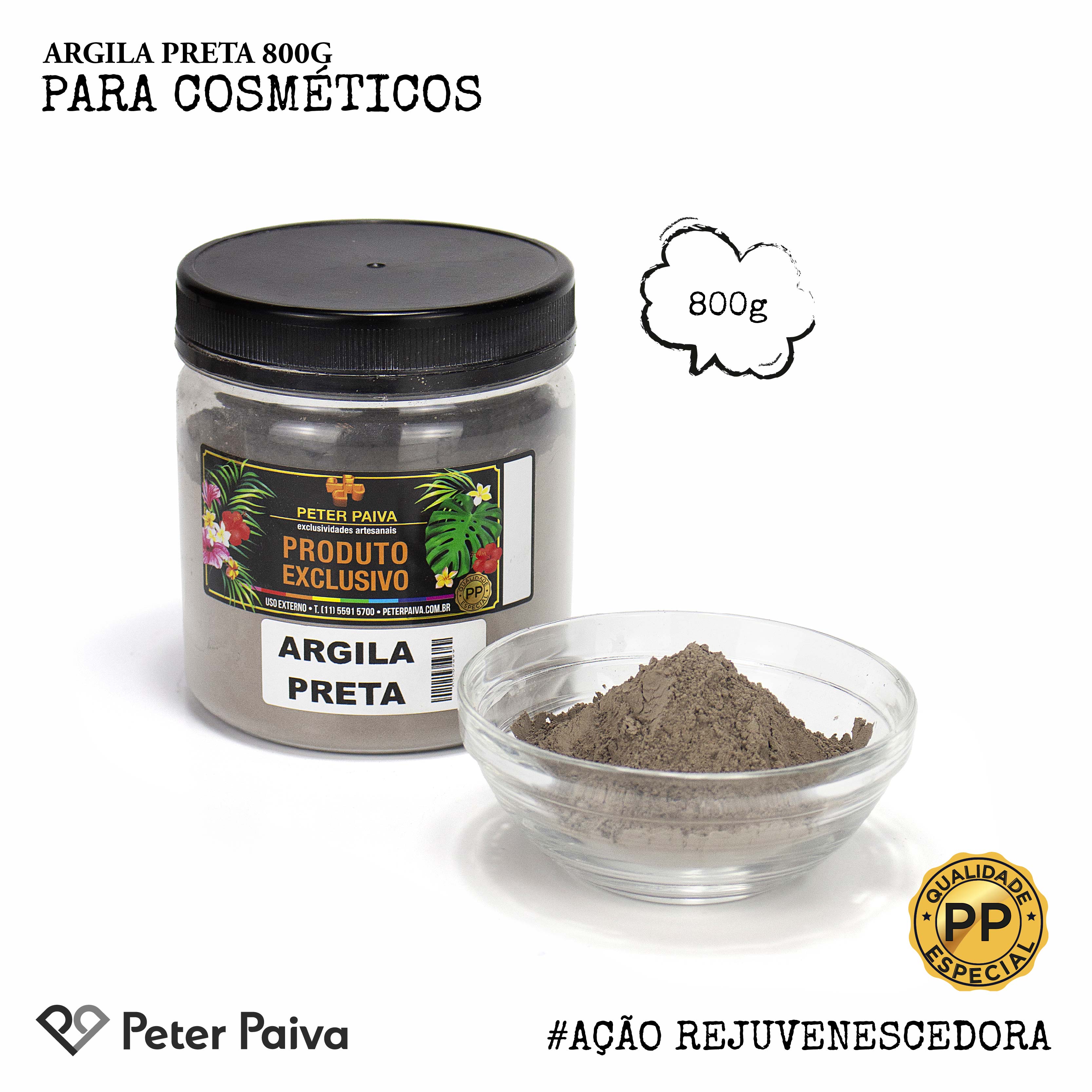 Argila Preta 800g | Peter Paiva
