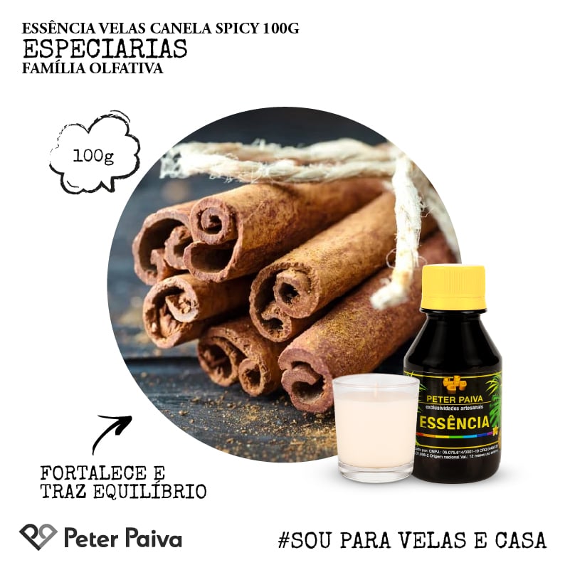 Essência Velas Cereja e Avelã 100g |Peter Paiva