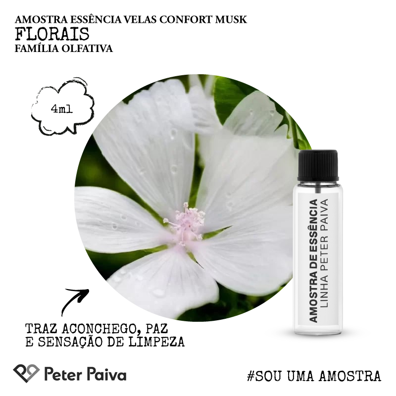 Amostra Essência Velas Confort Musk | Peter Paiva