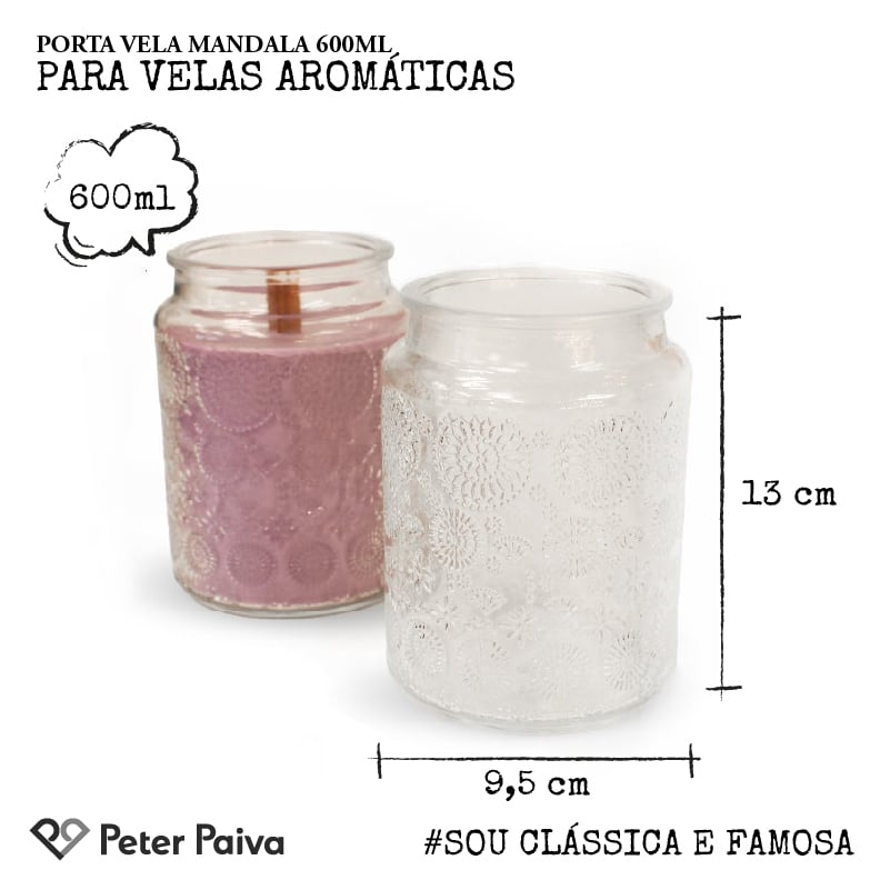 Porta Vela Mandala 600ml | Peter Paiva