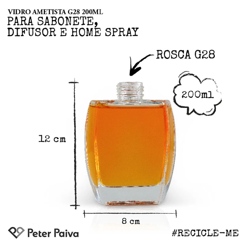 Vidro Ametista G28 200ml | Peter Paiva