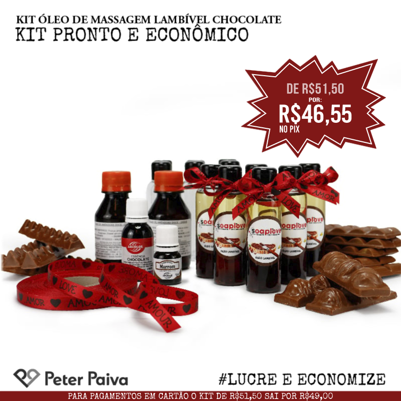 Kit Óleo de Massagem Lambível Chocolate