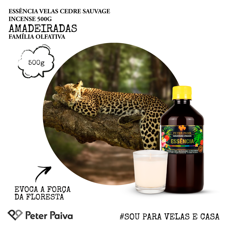 Essência Velas Cedre Sauvage Incense 500g